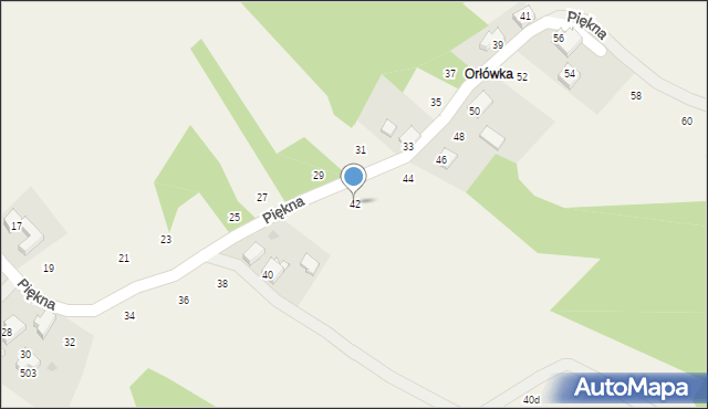 Izdebnik, Piękna, 42, mapa Izdebnik