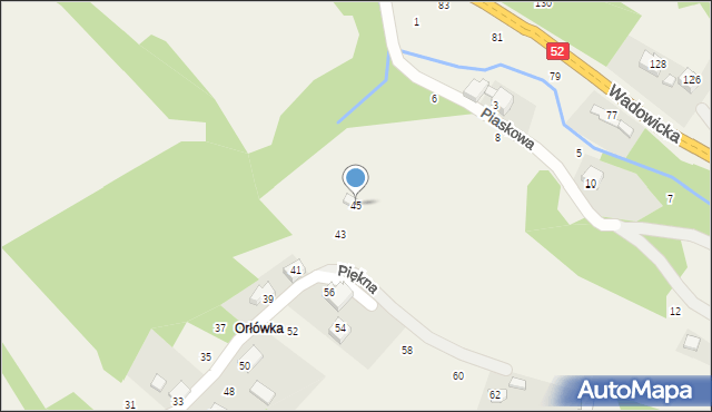 Izdebnik, Piękna, 45, mapa Izdebnik