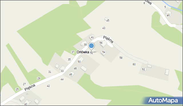 Izdebnik, Piękna, 52, mapa Izdebnik