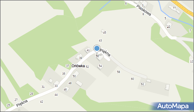 Izdebnik, Piękna, 56, mapa Izdebnik