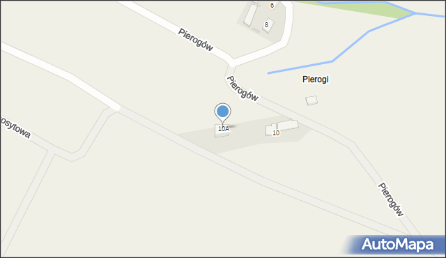 Jabłonka, Pierogów, 10A, mapa Jabłonka