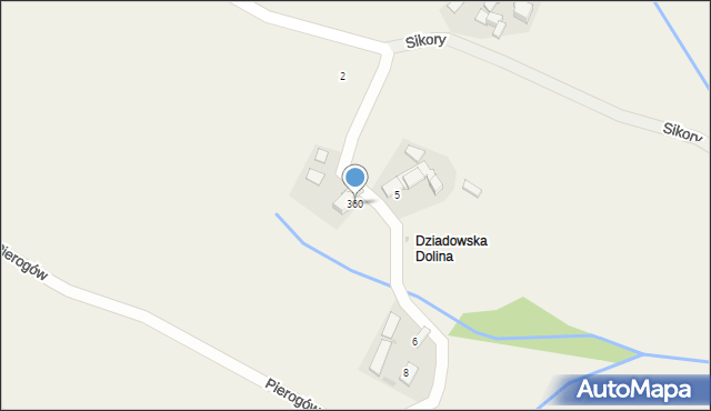 Jabłonka, Pierogów, 360, mapa Jabłonka