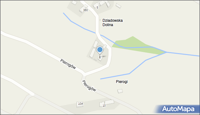 Jabłonka, Pierogów, 8, mapa Jabłonka