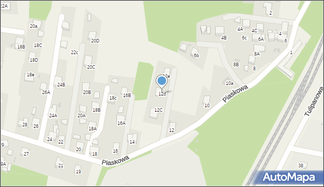 Jankowice, Piaskowa, 12d, mapa Jankowice