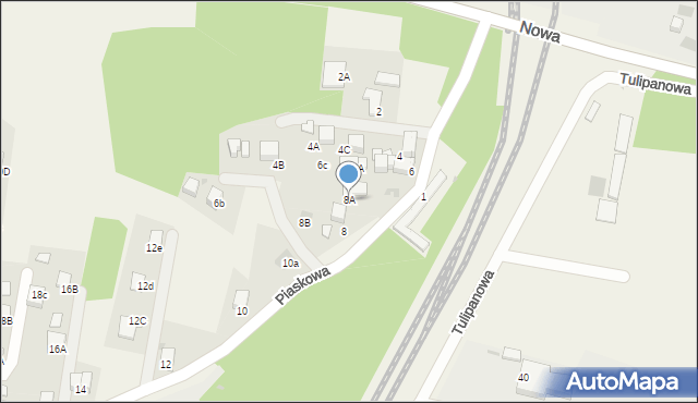 Jankowice, Piaskowa, 8A, mapa Jankowice