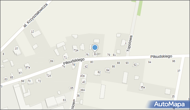 Janów Podlaski, Piłsudskiego Józefa, marsz., 77, mapa Janów Podlaski