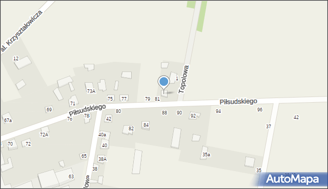 Janów Podlaski, Piłsudskiego Józefa, marsz., 83, mapa Janów Podlaski