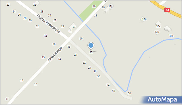 Jasło, Piasta Kołodzieja, 35, mapa Jasła