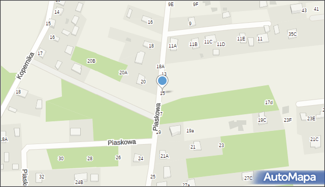 Jastkowice, Piaskowa, 15, mapa Jastkowice