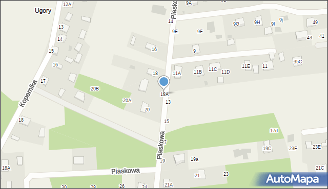 Jastkowice, Piaskowa, 18A, mapa Jastkowice