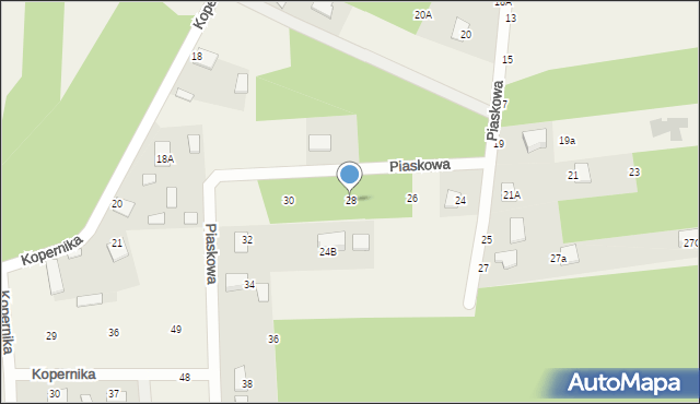 Jastkowice, Piaskowa, 28, mapa Jastkowice