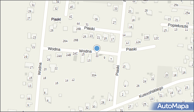 Jawiszowice, Piaski, 11, mapa Jawiszowice