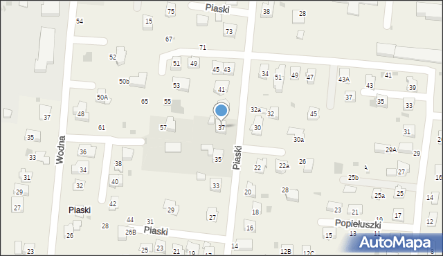 Jawiszowice, Piaski, 37, mapa Jawiszowice