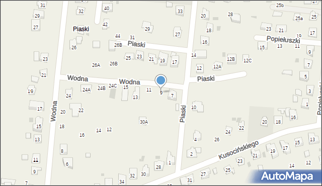 Jawiszowice, Piaski, 9, mapa Jawiszowice