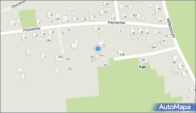 Jaworzno, Pionierów, 28a, mapa Jaworzno