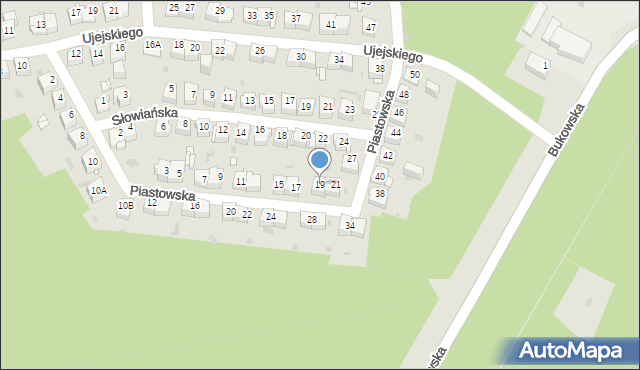 Jaworzno, Piastowska, 19, mapa Jaworzno