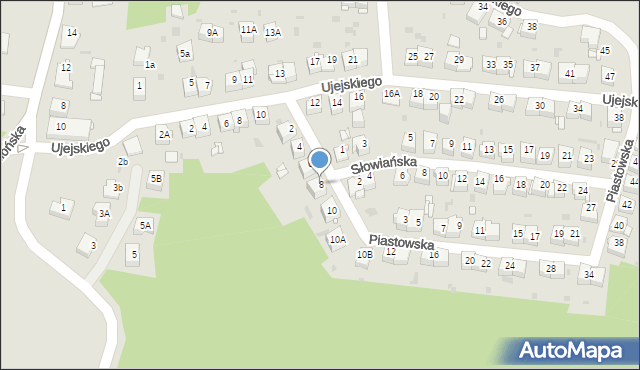 Jaworzno, Piastowska, 8, mapa Jaworzno