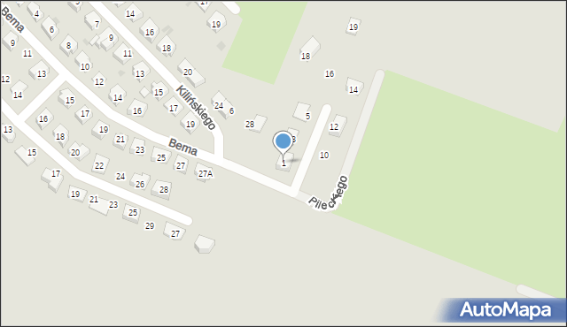 Jaworzyna Śląska, Pileckiego Witolda, rtm., 1, mapa Jaworzyna Śląska