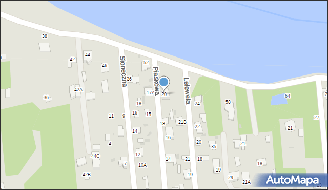 Jedlnia-Letnisko, Piaskowa, 20, mapa Jedlnia-Letnisko