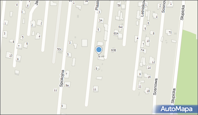 Jedlnia-Letnisko, Piastowska, 7, mapa Jedlnia-Letnisko