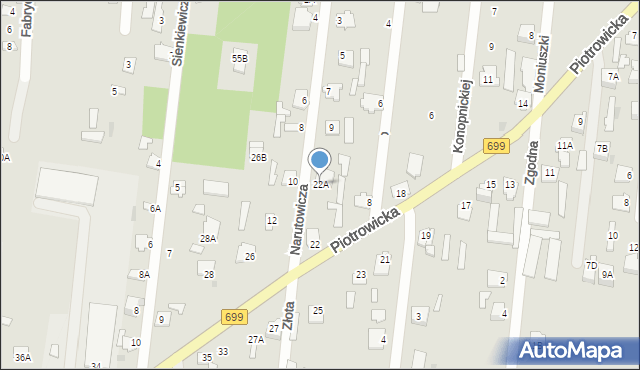 Jedlnia-Letnisko, Piotrowicka, 22A, mapa Jedlnia-Letnisko