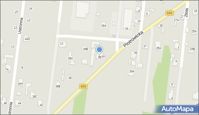 Jedlnia-Letnisko, Piotrowicka, 36, mapa Jedlnia-Letnisko