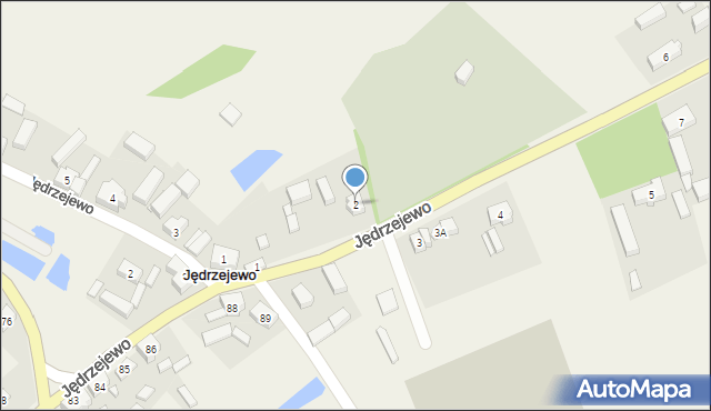 Jędrzejewo, Piaski, 2, mapa Jędrzejewo