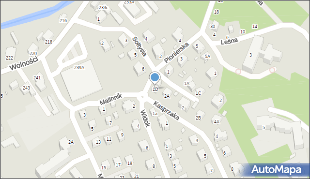 Jelenia Góra, Pionierska, 1D, mapa Jelenia Góra