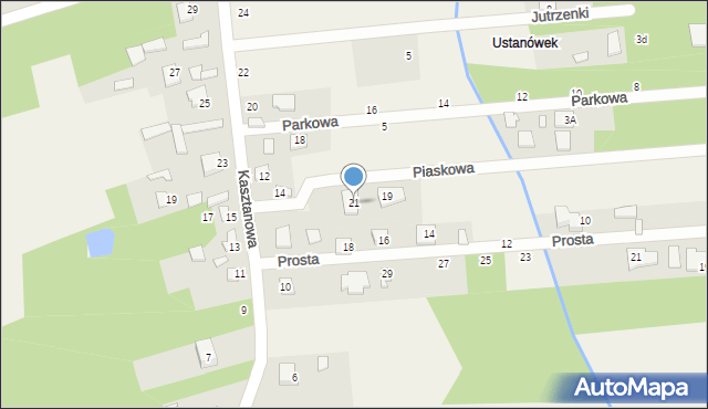 Jeziórko, Piaskowa, 21, mapa Jeziórko