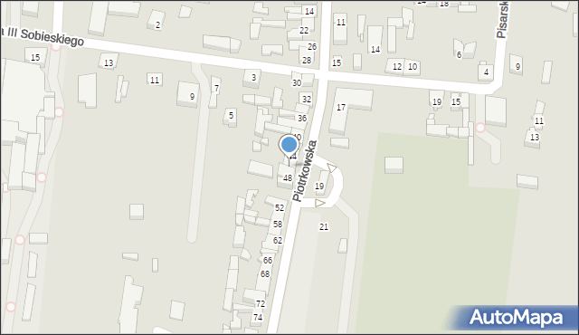 Jeżów, Piotrkowska, 46, mapa Jeżów