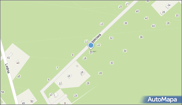 Joachimów-Mogiły, Piaskowa, 20, mapa Joachimów-Mogiły