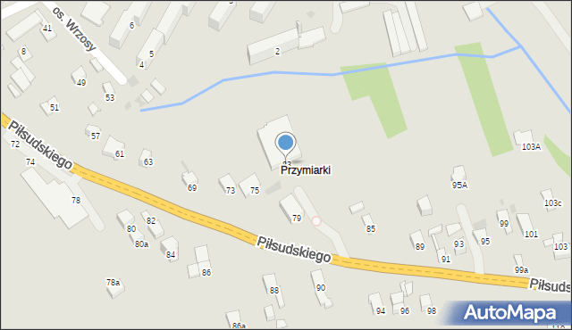 Jordanów, Piłsudskiego Józefa, marsz., 83, mapa Jordanów