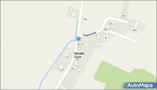 Kadłub, Piaskowa, 30, mapa Kadłub