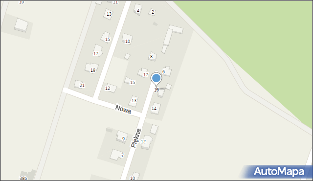 Kadzidło, Piękna, 16, mapa Kadzidło