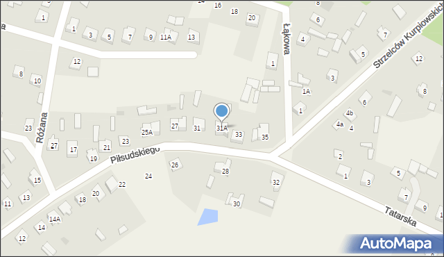 Kadzidło, Piłsudskiego Józefa, marsz., 31A, mapa Kadzidło