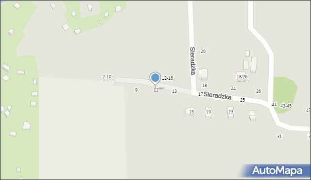 Kalisz, Piaszczysta, 11, mapa Kalisza