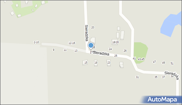 Kalisz, Piaszczysta, 17, mapa Kalisza