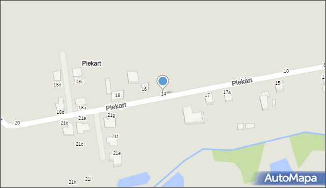 Kalisz, Piekart, 14, mapa Kalisza