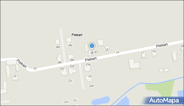 Kalisz, Piekart, 18, mapa Kalisza