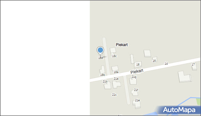 Kalisz, Piekart, 18d, mapa Kalisza