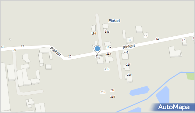 Kalisz, Piekart, 21b, mapa Kalisza