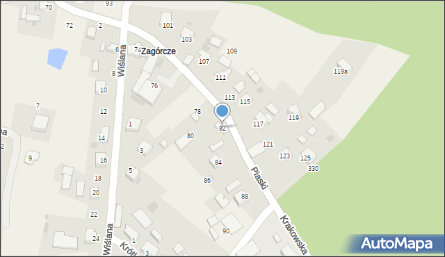 Kamień, Piaski, 82, mapa Kamień