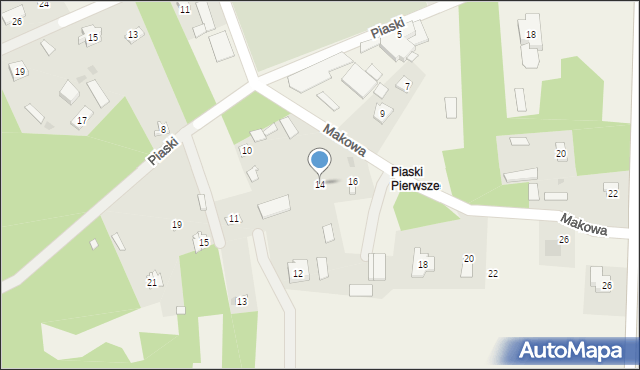 Kamieńczyk, Piaski, 14, mapa Kamieńczyk