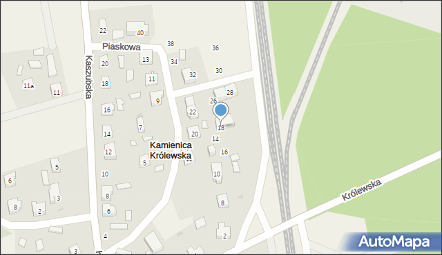 Kamienica Królewska, Piaskowa, 18, mapa Kamienica Królewska