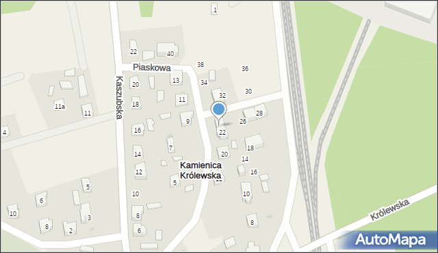Kamienica Królewska, Piaskowa, 24, mapa Kamienica Królewska
