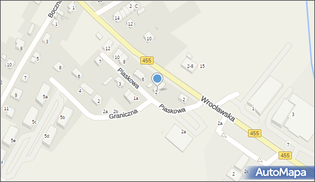 Kamieniec Wrocławski, Piaskowa, 4, mapa Kamieniec Wrocławski