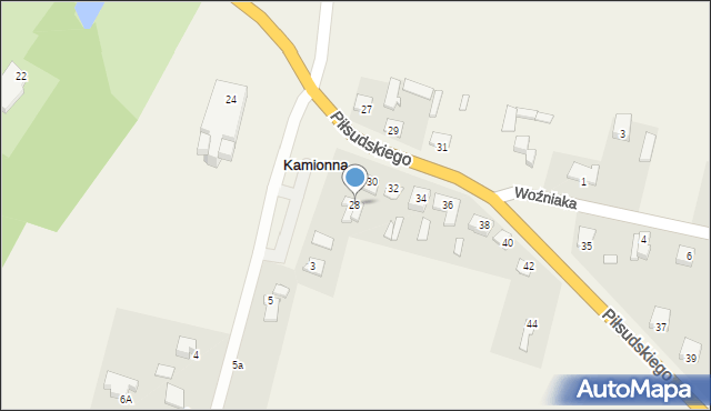 Kamionna, Piłsudskiego Józefa, marsz., 28, mapa Kamionna