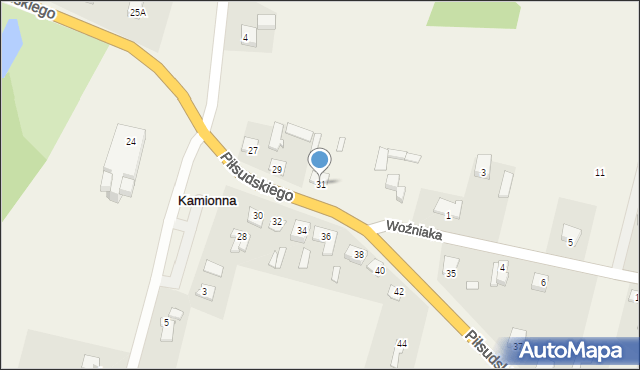 Kamionna, Piłsudskiego Józefa, marsz., 31, mapa Kamionna