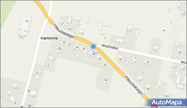 Kamionna, Piłsudskiego Józefa, marsz., 38, mapa Kamionna