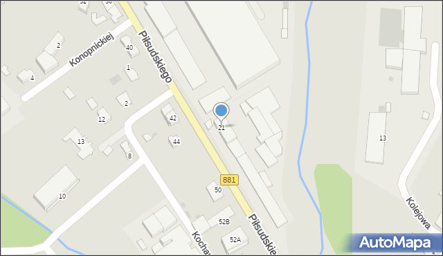 Kańczuga, Piłsudskiego Józefa, marsz., 21, mapa Kańczuga